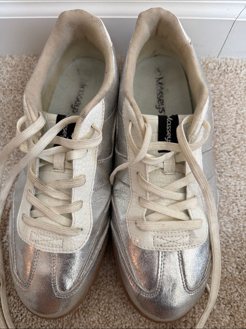 Masseys Silver $ Cream Women’s Sneakers